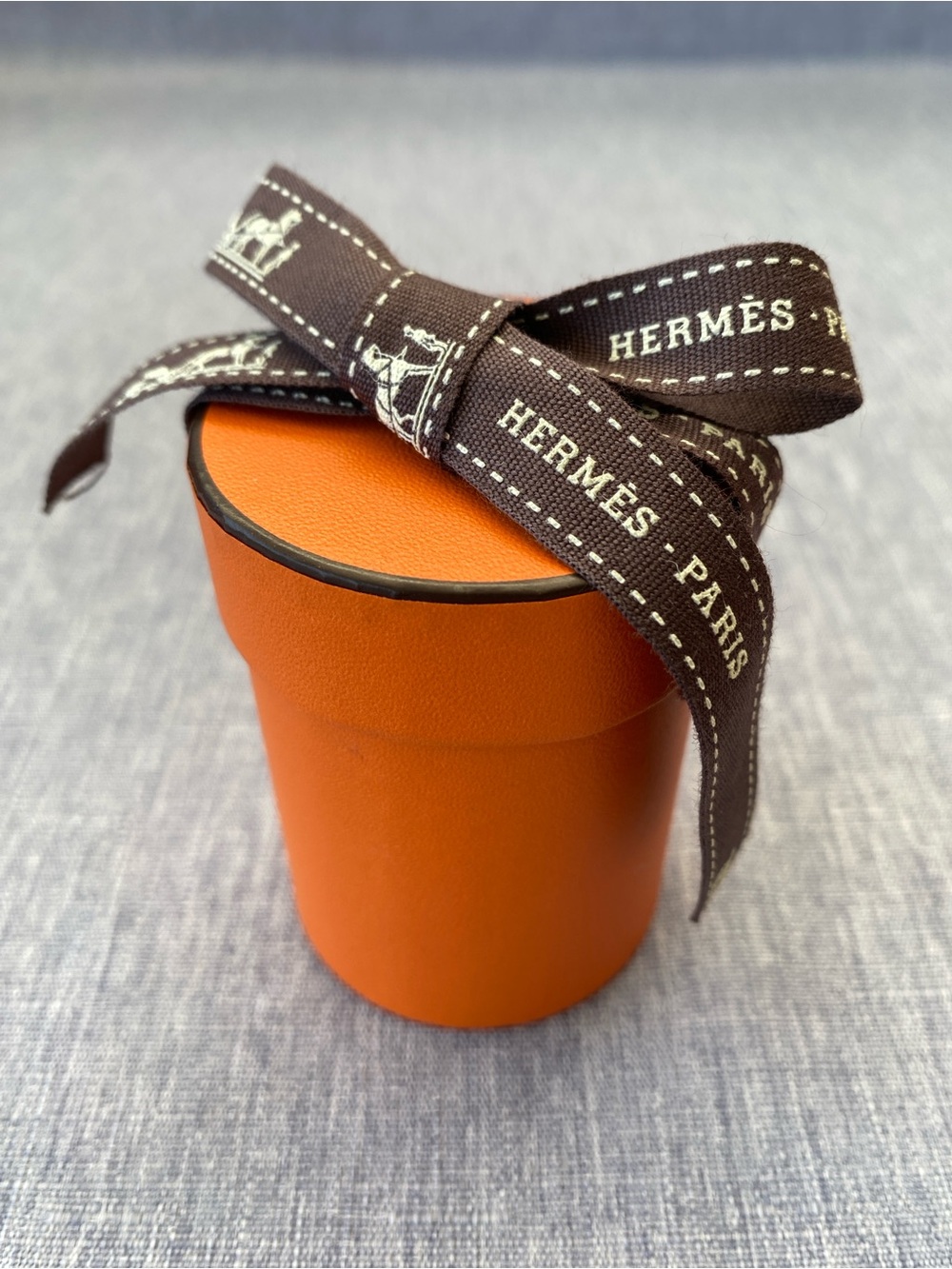 NWOT Authentic Hermès | Orange Gift Box With Ribbon | Gift Decoration
